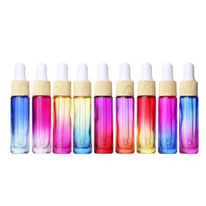 Fornitore della fabbrica 10 ml di Legno Del Grano Cerchio bottiglie 10 ml Arcobaleno Glassato Colorato Vuota di Olio Essenziale di Vetro Contagocce Bottiglia Cosmetica - Product Image 2