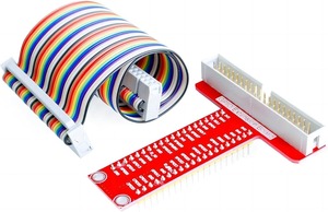 สายริบบิ้น GPIO แบบ 40 พิน ตัวผู้-ตัวเมีย และบอร์ดรูปตัว T, ใช้ได้กับ Pi - เหมาะสำหรับการเชื่อมต่อสายจัมเปอร์ - Product Image 1