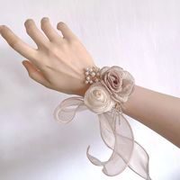 Nouvelles Chaînes de Poignet Artisanales de Style Chinois pour Mariage, Double Brin en Ruban, pour Mariées et Demoiselles d'Honneur, Vente en Gros Chine