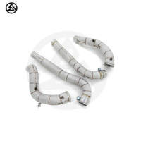 CSZ Downpipes en acier inoxydable à flux libre pour Mercedes Benz AMG GT GTC GTR GTS 4.0T Sport, système d'échappement droit