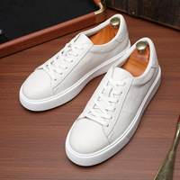 Chaussures de sport décontractées pour hommes en cuir de vachette de haute qualité, cuir véritable de première qualité, amortissantes, pour la course à pied, le skateboard et la marche