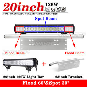 Car Number Plate Offroad Front License Number Plate <b>Bracket</b> Frame Holder Light Bar Mount Bumper for SUV Truck Vehicle - Product Image 2