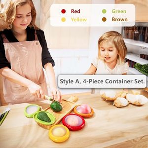 Silicone Fruit Vegetable Anti-Oxidation <b>Storage</b> Box Fruit <b>Storage</b> <b>Containers</b> for Fridge Avocado Keeper Fresher - Product Image 6