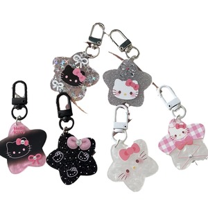 Portachiavi in Acrilico Leggero con Fibbia Colorata I66, Cuore Rosa, Stella a Cinque Punte, Hello Kitty, Ciondolo per Borsa, Regalo per Coppie - Product Image 5
