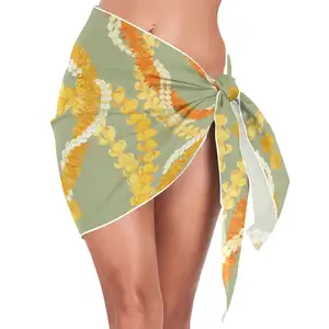 Summer Swimsuit Cover Ups Bikini Short Wrap Skirt Pareo Hawaiian Sarong Beach Wrap for Women