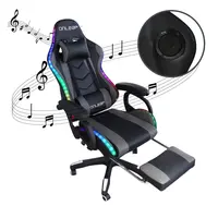 High End Metal Frame 2D 3D 4D Armrest PC Racer RGB Gaming Chair with Footrest and Blue Tooth Speaker