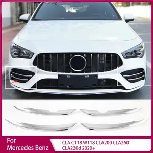 แถบครอบไฟตัดหมอกหน้า StarNav ช่องรับอากาศ สำหรับ Mercedes Benz C118 W118 CLA200 CLA260 CLA220d 2020+ ฝาครอบโครเมียมสำหรับกันชน - Product Image 2