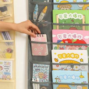 New Upgrade Double Sided Plaid <b>Storage</b> Hanging Bag Non-woven <b>Toy</b> Books <b>Storage</b> Bag Closet Wall-mounted Organizing Bag - Product Image 6
