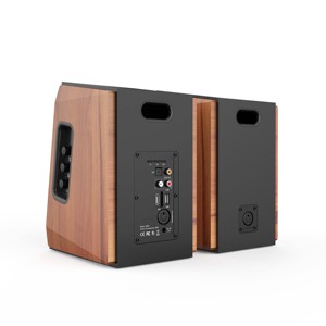 Haut-parleurs d'étagère 2.0 canaux 80W au design élégant en grain de bois, son de haute qualité pour la maison - Product Image 4
