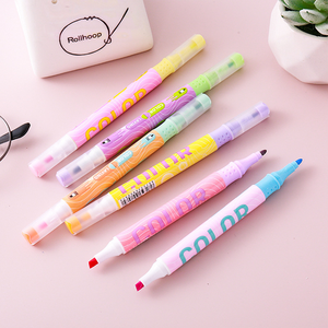 Evidenziatori Personalizzabili all'Ingrosso a Doppia Punta, Evidenziatori Sovrapposti Personalizzati, Colori Brillanti per Studio, Arte, Artigianato, Scuola - Product Image 3