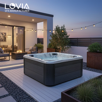 Spa hydro-air autoportant carré pour 5 personnes, idéal pour jardin et terrasse, directement du fabricant