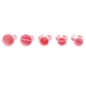100 pièces en gros, anneaux en plastique pour colle, différentes tailles et styles, anneaux pour colle à cils, emballage personnalisé, anneaux pour colle pour extensions de cils - Product Image 3