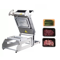 Scelleuse manuelle de plateaux de table, machine d'emballage de contenants alimentaires en plastique, mini machine d'emballage rapide pour boissons