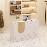Comptoir de caisse pour petites boutiques, salons de beauté et de manucure, bureau de réception tendance en MDF, table de bar pour magasin de vêtements et salon de coiffure