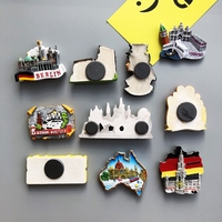 Personnalisé Métal Artisanat Pays Cadeau Touristique 3D Métal Aimant de Réfrigérateur Monde Voyage Souvenir Europe Aimants Magnétiques de Réfrigérateur Résine