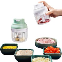 Hachoir à ail électrique Portable, Mini robot alimentaire, mélangeur étanche pour légumes, viande, aliments pour bébés, hachoir à chargement USB