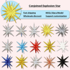 Offre Spéciale – Ballons en Aluminium Pointus Effet Goutte d'<span class=keywords><strong>Eau</strong></span> et Étoile Éclatante Tournesol de 24 et 42 Pouces – Écologiques et Durables pour Fêtes et Festivals - Product Image 1