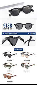 Occhiali da sole rotondi con rivetto Vintage da donna 2025 da uomo <span class=keywords><strong>giallo</strong></span> retrò blu Len piccoli occhiali da sole Logo personalizzato UV400 <span class=keywords><strong>tonalità</strong></span> - Product Image 4