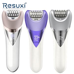 Nuovo Resuxi rasoio 727 donna 7 in 1 toelettatura Kit indolore IPX6 impermeabile rasoio per il corpo delle <span class=keywords><strong>donne</strong></span> <span class=keywords><strong>epilatore</strong></span> elettrico viola Grey - Product Image 1
