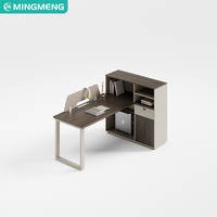 Bureau de travail moderne modulaire convertible en acier avec étagères de rangement, tiroir à dossiers, résistant à l'eau et anti-rayures pour usage professionnel