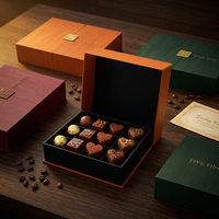 Boîte en carton rigide de luxe faite à la main à double ouverture pour emballage alimentaire, avec matériaux recyclés, personnalisable pour cadeaux de chocolat