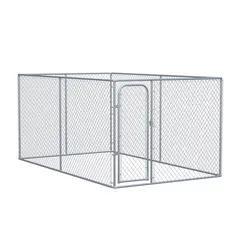 Outdoor Galvanized Steel Wire Dog Kennel Rectangle Lockable Pet <b>Cage</b> for Large Dogs Stable Simple Design All Seasons Use - Product Image 2