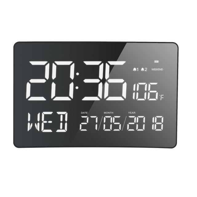 LED 11inch Large Letter Display Digital Calendar Clock Dementia Day Alarm Clock.