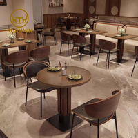 Bancs en bois massif en forme de U personnalisables, chaises de salle à manger pour restaurants, utilisation hôtelière, style européen moderne, mobilier commercial