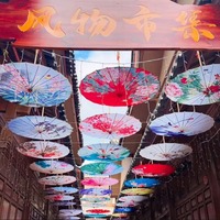 Dekorasi langit-langit payung kerajinan alat peraga tari payung kertas minyak Jepang buatan tangan Cina sutra Opp tas pesta gantung Manual