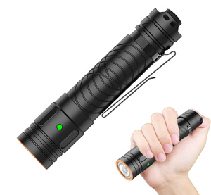 Có thể sạc lại 2000 lumen dẫn đèn pin chiến thuật mạnh mẽ cường độ cao ngọn đuốc với cơ thể Hợp kim nhôm IP68 đánh giá - Product Image 1