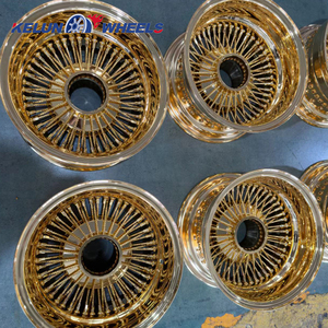 Rines de 13 Pulgadas 5x114.3 para Autos de Lujo, Rines de Alambre 72/100, Rines de Alambre Dorados 13x7 - Product Image 3