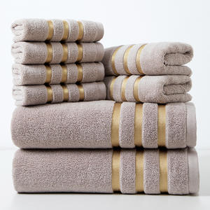 Ensembles <span class=keywords><strong>de</strong></span> serviettes en coton luxueuses - 8 pièces, serviettes <span class=keywords><strong>de</strong></span> bain <span class=keywords><strong>de</strong></span> qualité supérieure, absorbantes, douces, ensembles <span class=keywords><strong>de</strong></span> luxe élégants pour la maison et l'hôtel - Product Image 5