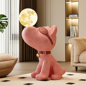 Decoración de Piso para Sala de Estar, Hucha Artística Pintada a Mano con Diseño de Perro <span class=keywords><strong>Beagle</strong></span>, Adornos de Resina Sintética para Decoración del Hogar - Product Image 2