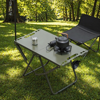 Table de camping pliante tactique d'extérieur en acier au carbone, légère, portable, pour pique-nique, cuisine en plein air, mobilier d'extérieur