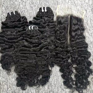 Extensions de cheveux humains brésiliens de qualité supérieure, noires naturelles, ondulées lâches, bouclées, vierges, Remy, cheveux vietnamiens, mèches - Product Image 4