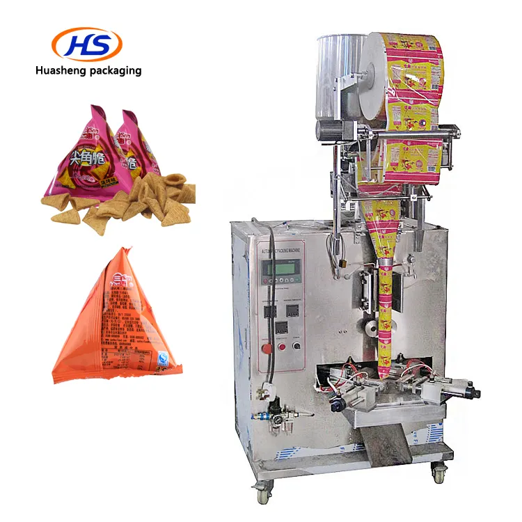 Huasheng packing machinery food packing machine Triangle snack bag packing machine