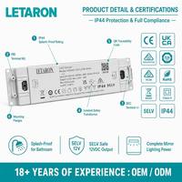 Alimentation LED LETARON en gros avec protection contre les courts-circuits, étanche IP44, 24V pour éclairage LED