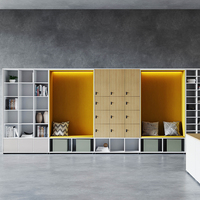 Mobilier de bureau commercial personnalisé vitrine bibliothèque classeur en bois tiroir porte ouverte classeur de stockage