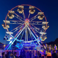 Grande Roue Mobile sur Remorque de 30 Mètres pour Fêtes Foraines et Carnavals, Équipement d'Attraction Extérieur Personnalisable