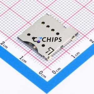 SIM202-ZYB6AH1.35 SIM Card Connector SMD Connector Self-Return Type Micro SIM Card Card Holder 1.35mm - Product Image 1