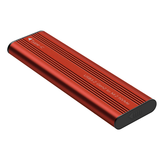 Aluminum M.2 Nvme PCIE Usb 3.2 Type C SSD Case High Speed Data Transfer SSD Adapter Portable M.2 SSD Enclosure