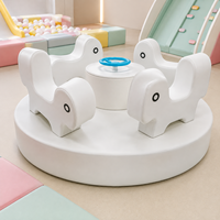 Manège Commercial Blanc Manuel et Électrique pour Enfants, Idéal pour la Location de Aires de Jeux et les Centres de Divertissement