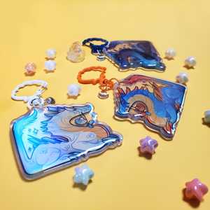 OEM Odm อะคริลิคสแตนดี้ มอนสเตอร์ฮันเตอร์ ลาเจียครูส อะคริลิควิดีโอเกม  ชาร์มรูปมังกรเคลือบอีพ็อกซี่สีรุ้ง - Product Image 3