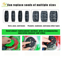 Semoir manuel portable le plus adapté, machine de plantation et de fertilisation réglable, plus un ensemble d'outils cadeaux pour le maïs et autres