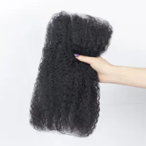 Atacado 4B4C Cabelo afro em massa sem trama para Mircolocs Crochê cabelo humano encaracolado trançado brasileiro