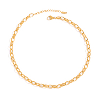 Collier moderne en acier inoxydable plaqué or 18 carats avec chaîne demi-cercle et croix, étanche, pour femmes, avec pendentifs breloques DIY
