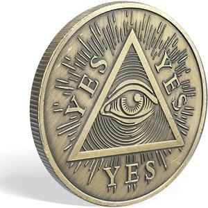 Ja Of Geen Voorspelling Beslissing Munt Ouija Alziend Oog Of Dood Engel Gotische Verkoperde Munt Souvenir Herdenkingsmunt - Product Image 4