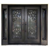 Porte de sécurité antivol en fer forgé Prima Postmodern avec écran en fibre de verre, garantie 5 ans, pour supermarchés, écoles et commerces