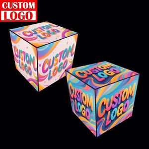 Caja de Luz Cúbica Creativa y Elegante de Buena Calidad, Logotipo Personalizado Gratuito, Cajas de Luz Publicitarias Giratorias de Cuatro Lados - Product Image 1