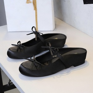 Sandalias Planas de Satén con Lazo para Mujer, Punta Redonda, Nuevas - Product Image 4